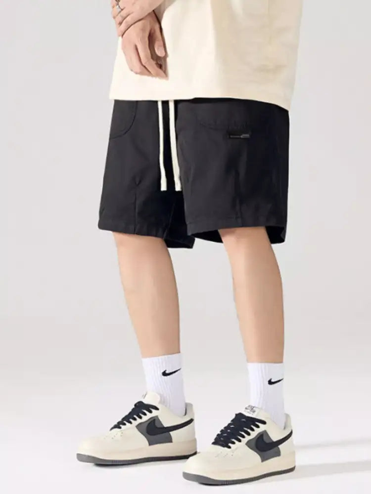 Men’s Full Size Cargo Drawstring Shorts Plus