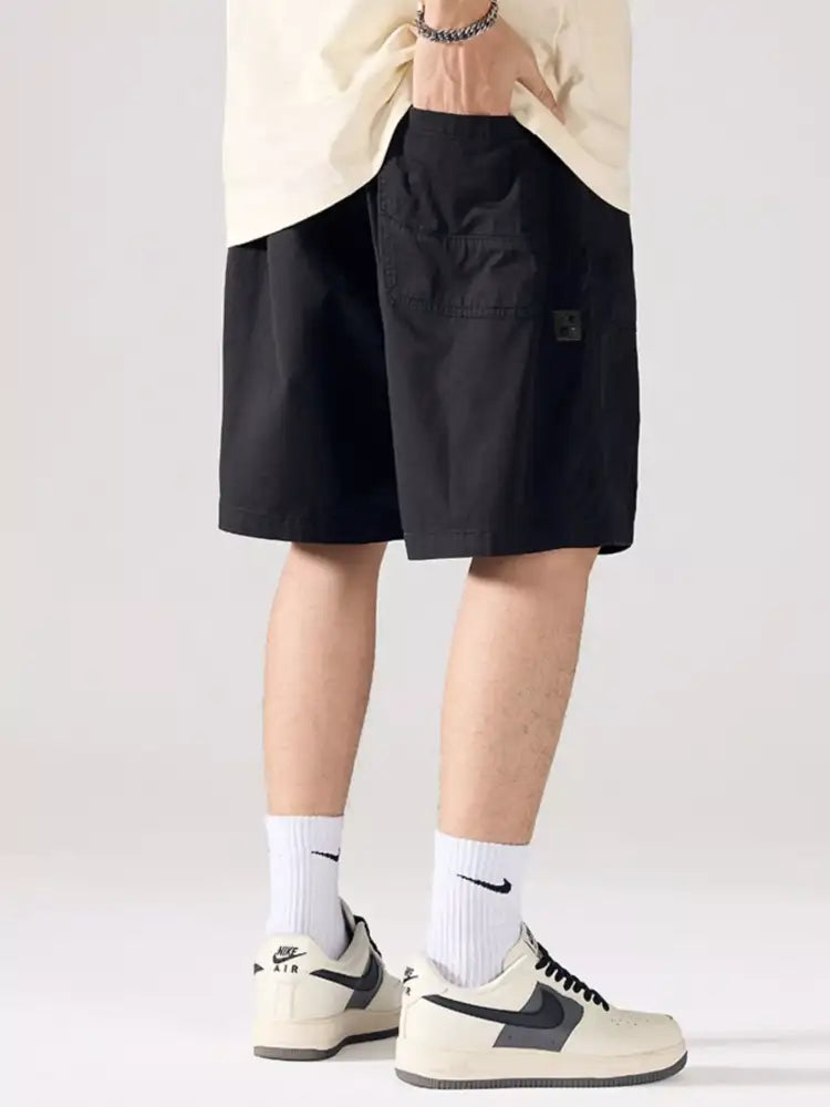 Men’s Full Size Cargo Drawstring Shorts Plus
