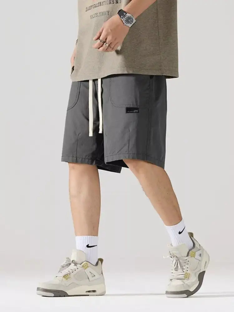 Men’s Full Size Cargo Drawstring Shorts Plus