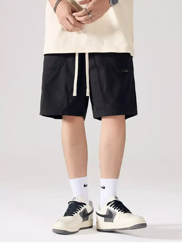 Men’s Full Size Cargo Drawstring Shorts Plus