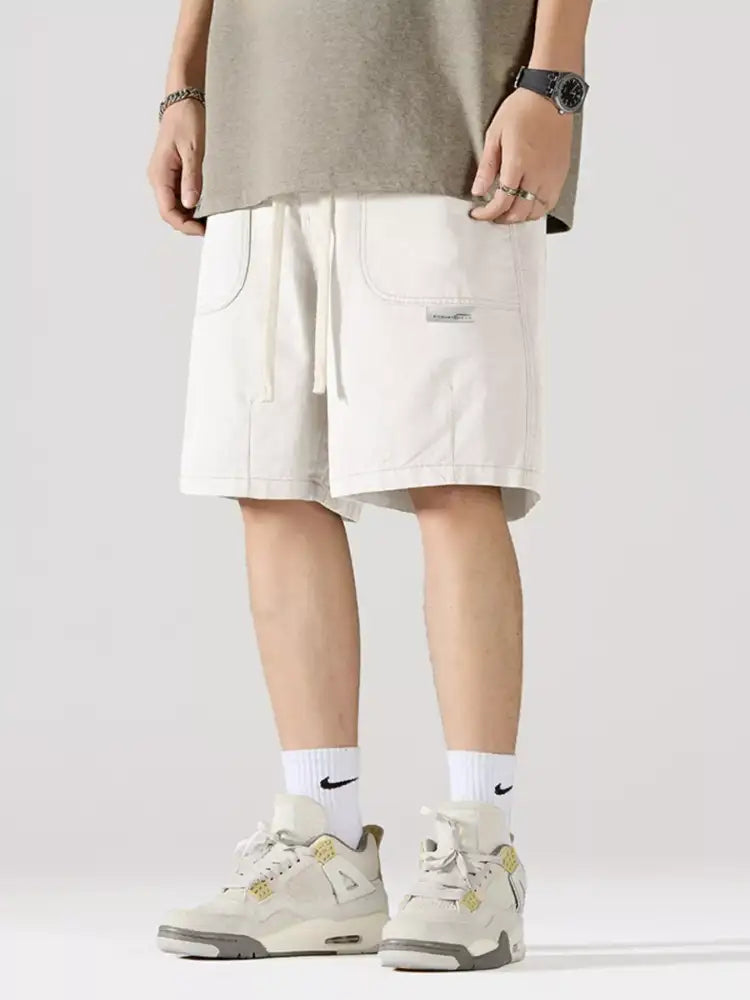 Men’s Full Size Cargo Drawstring Shorts Plus