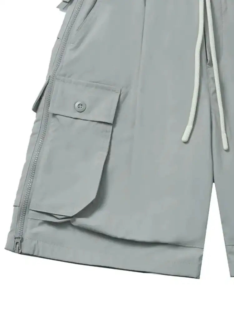 Men’s Full Size Casual Drawstring Cargo Shorts Plus