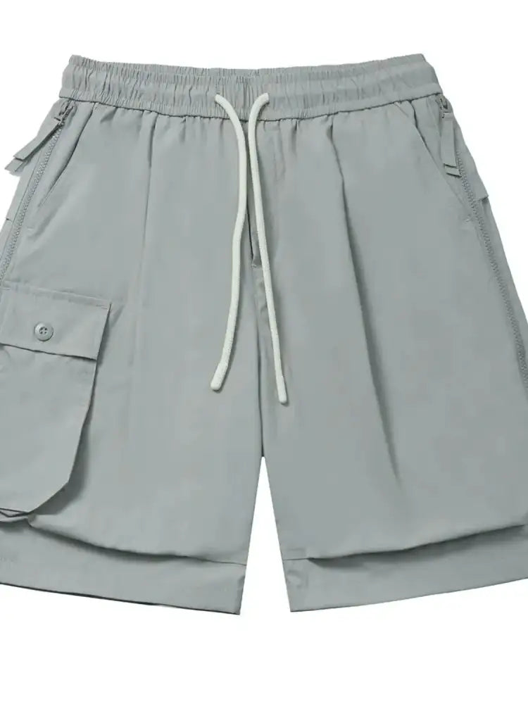 Men’s Full Size Casual Drawstring Cargo Shorts Plus