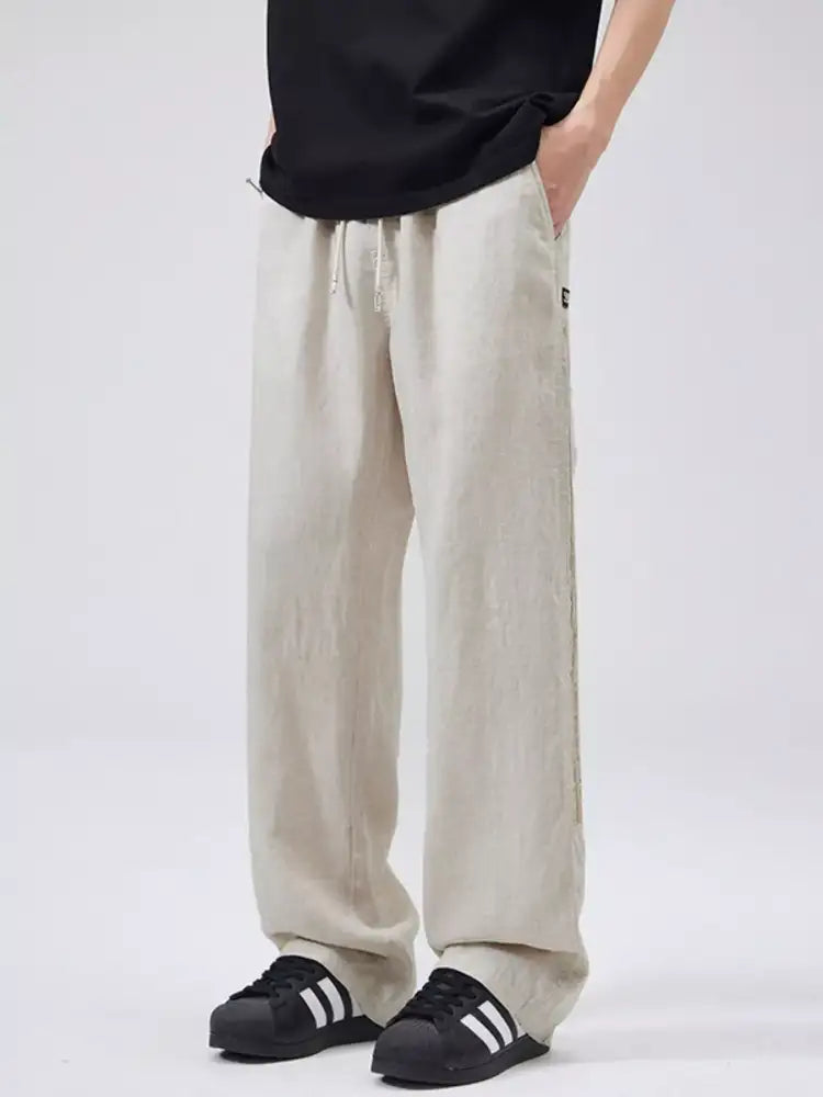 Men’s Full Size Casual Loose-Fit Drawstring Pants Plus