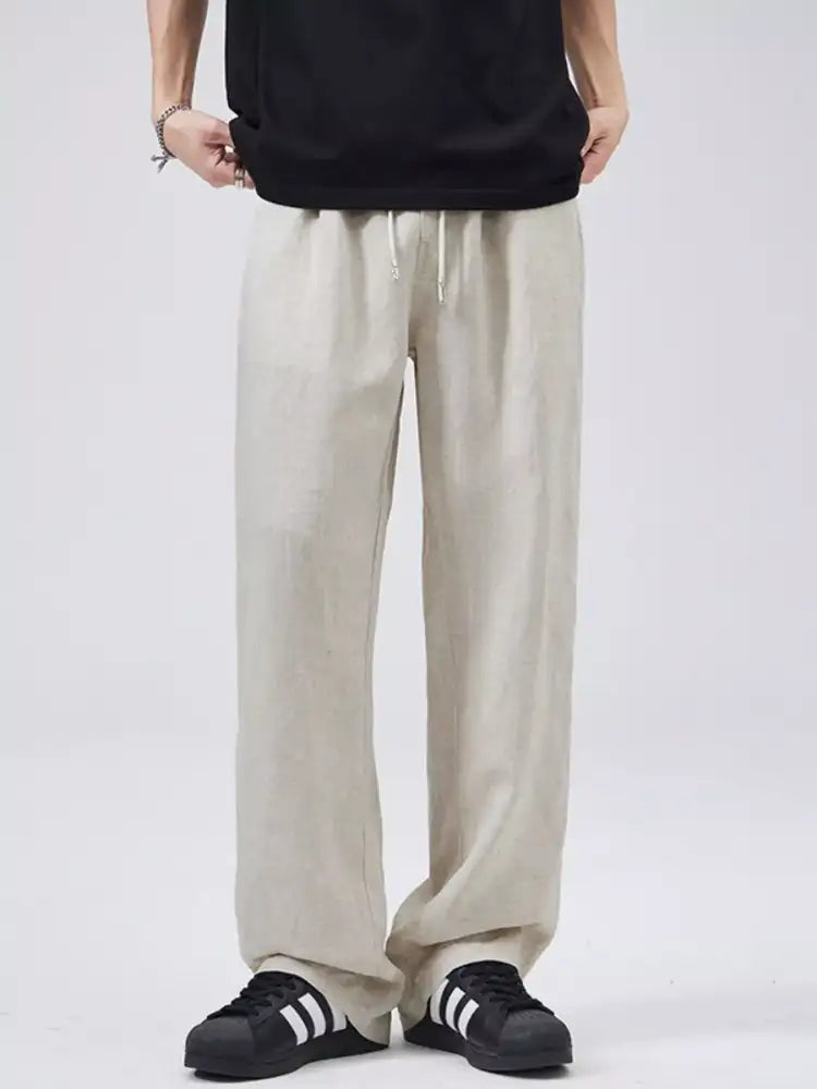 Men’s Full Size Casual Loose-Fit Drawstring Pants Plus