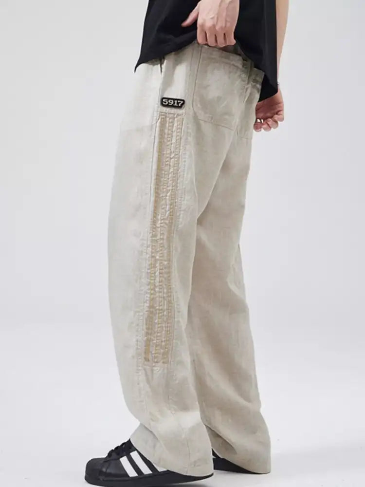 Men’s Full Size Casual Loose-Fit Drawstring Pants Plus