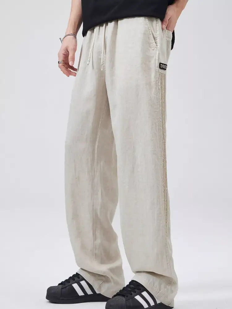 Men’s Full Size Casual Loose-Fit Drawstring Pants Plus