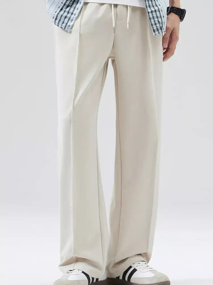 Men’s Full Size Casual Loose Fit Drawstring Wide Leg Pants Plus