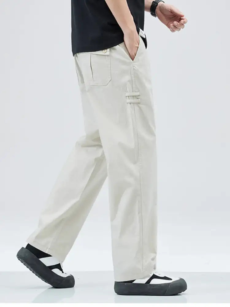 Men’s Full Size Casual Loose Fit Straight Leg Pants Plus