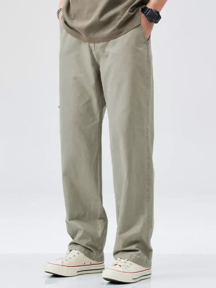 Men’s Full Size Casual Loose Fit Straight Leg Pants Plus