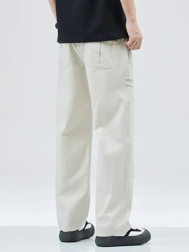 Men’s Full Size Casual Loose Fit Straight Leg Pants Plus