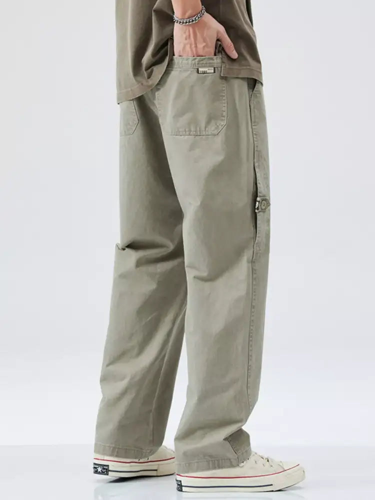 Men’s Full Size Casual Loose Fit Straight Leg Pants Plus