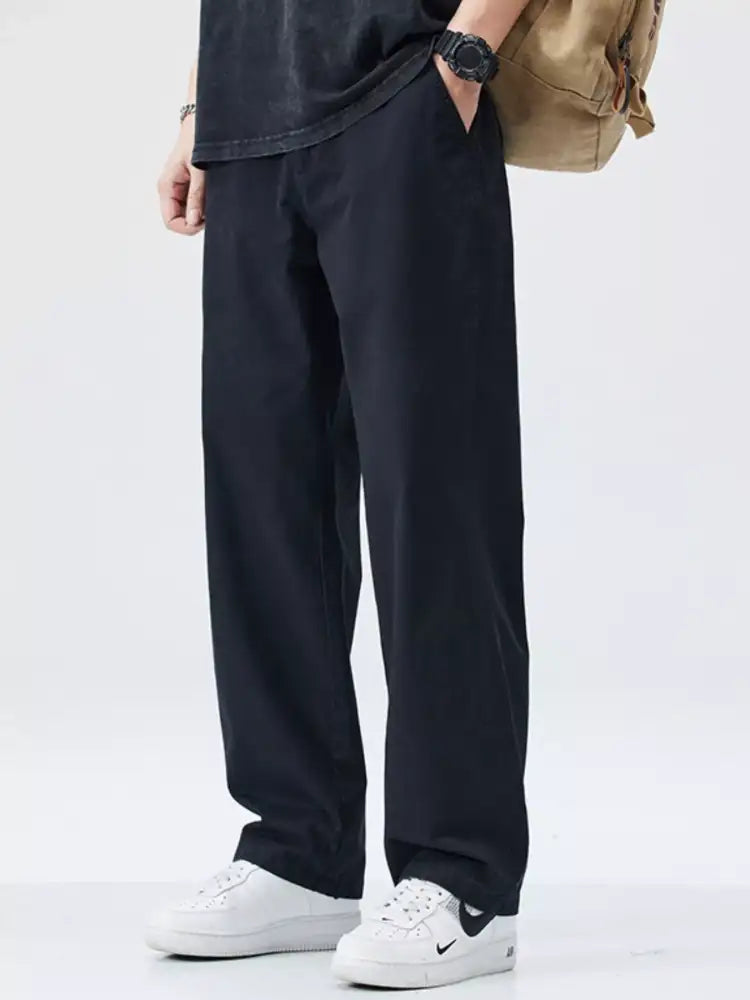 Men’s Full Size Casual Loose Fit Straight Leg Pants Plus