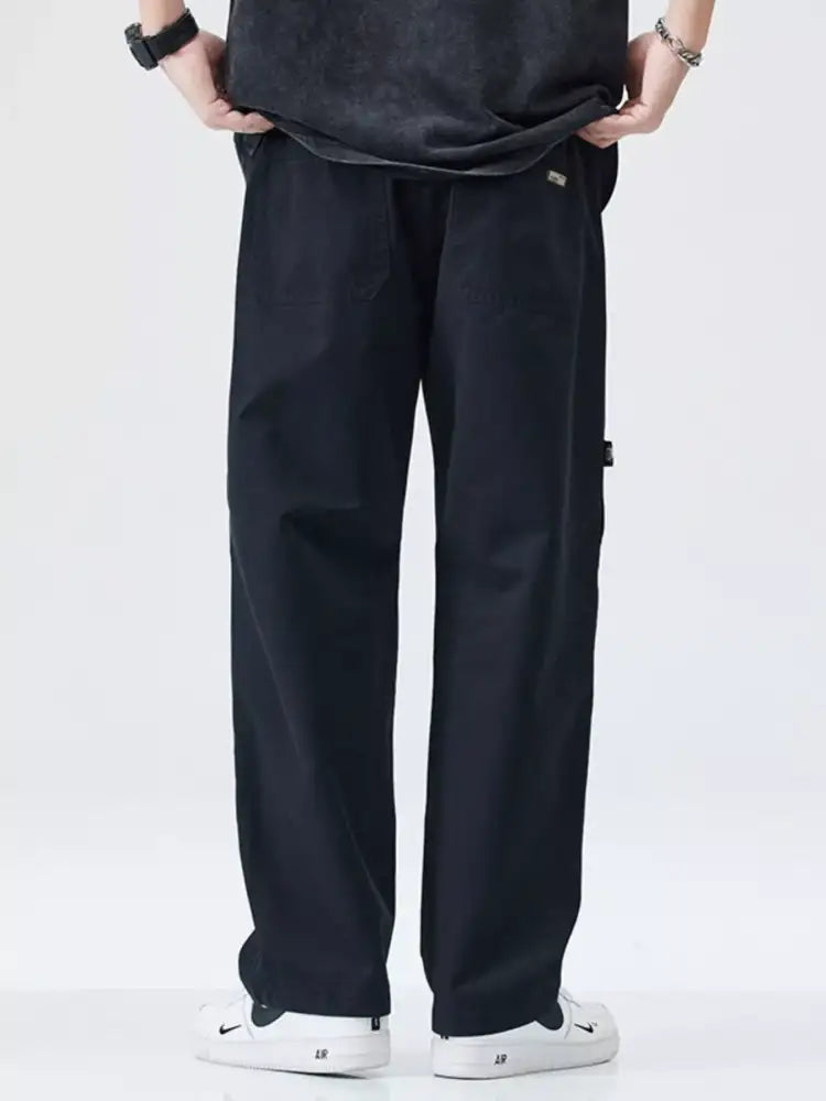 Men’s Full Size Casual Loose Fit Straight Leg Pants Plus