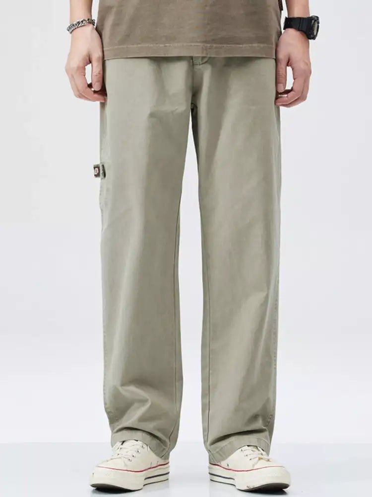 Men’s Full Size Casual Loose Fit Straight Leg Pants Plus