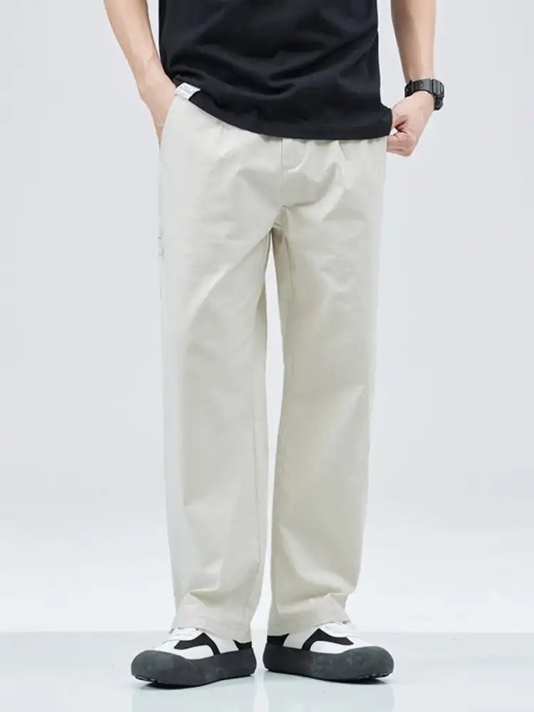 Men’s Full Size Casual Loose Fit Straight Leg Pants Plus