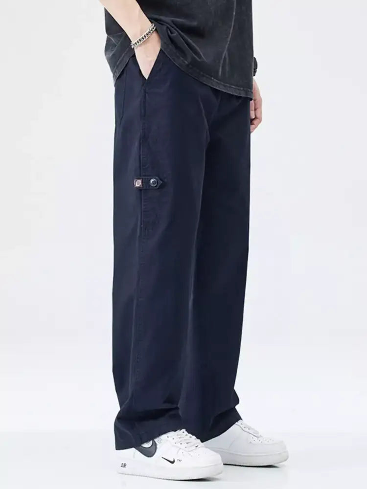 Men’s Full Size Casual Loose Fit Straight Leg Pants Plus