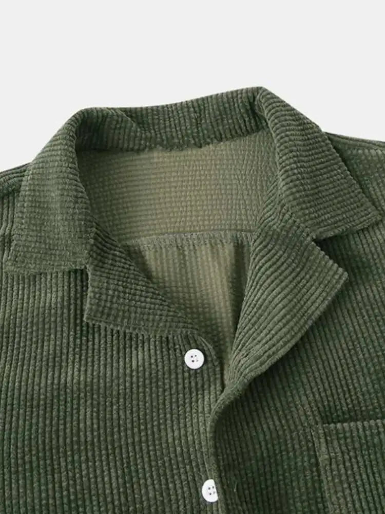 Men’s Full Size Classic Textured Top and Shorts Set Plus