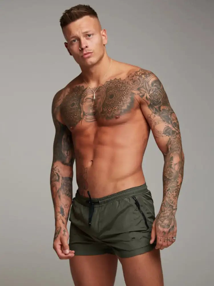 Men’s Full Size Drawstring Active Shorts with Pockets Plus