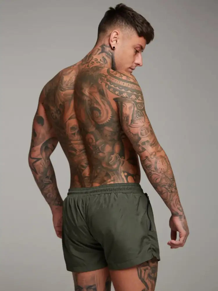 Men’s Full Size Drawstring Active Shorts with Pockets Plus