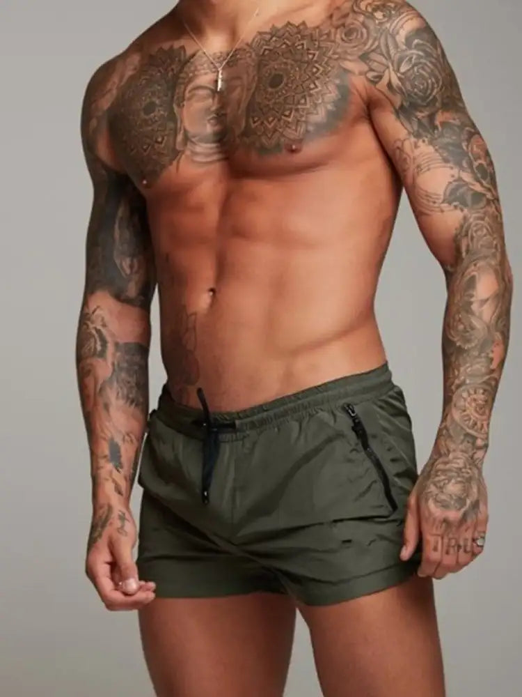 Men’s Full Size Drawstring Active Shorts with Pockets Plus