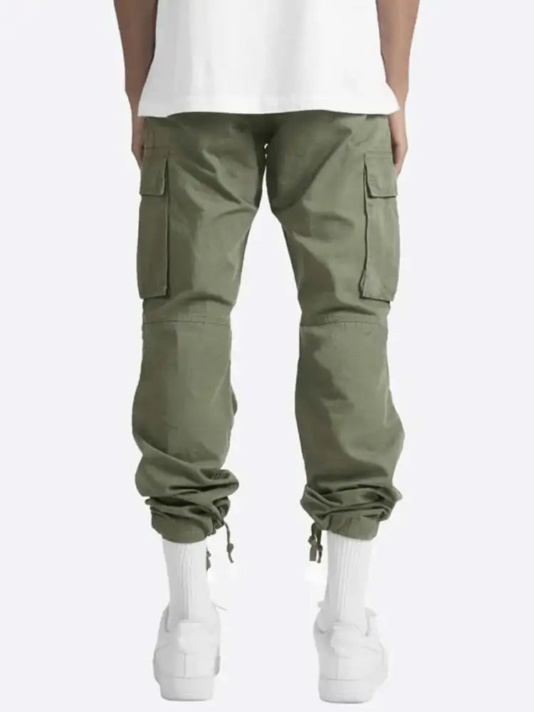 Men’s Full Size Drawstring Cargo Pants Plus