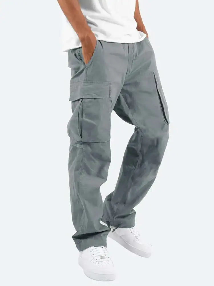 Men’s Full Size Drawstring Cargo Pants Plus