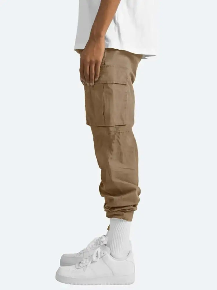 Men’s Full Size Drawstring Cargo Pants Plus