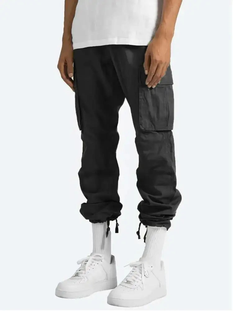 Men’s Full Size Drawstring Cargo Pants Plus