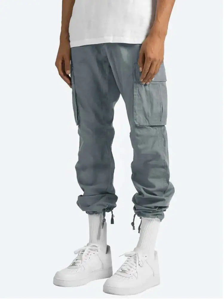 Men’s Full Size Drawstring Cargo Pants Plus