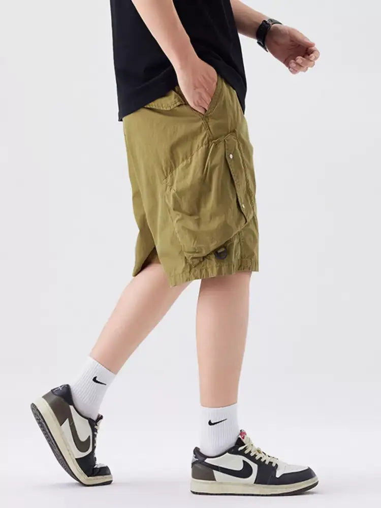 Men’s Full Size Drawstring Cargo Shorts Plus