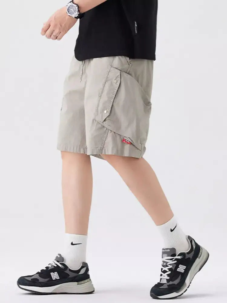 Men’s Full Size Drawstring Cargo Shorts Plus