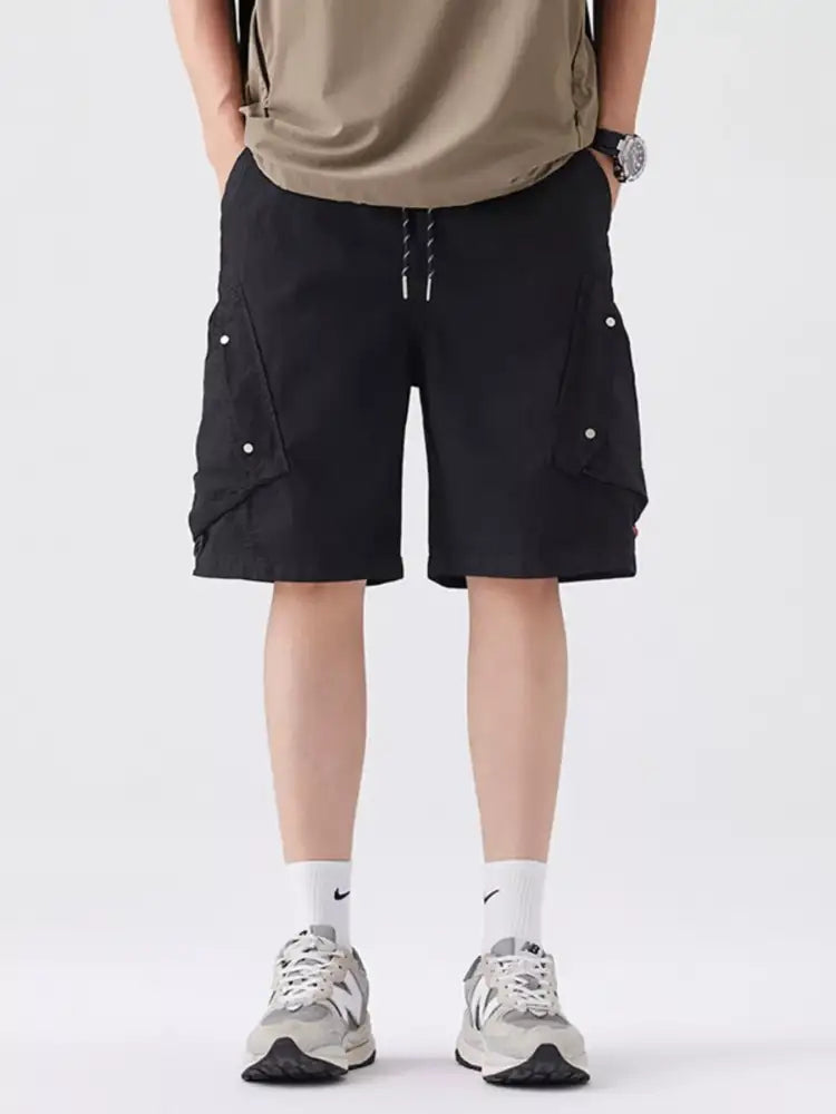 Men’s Full Size Drawstring Cargo Shorts Plus