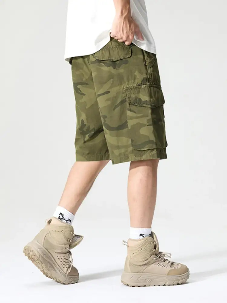 Men’s Full Size Drawstring Cargo Shorts Plus