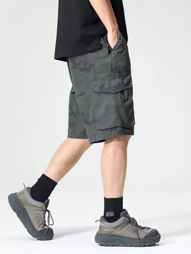 Men’s Full Size Drawstring Cargo Shorts Plus