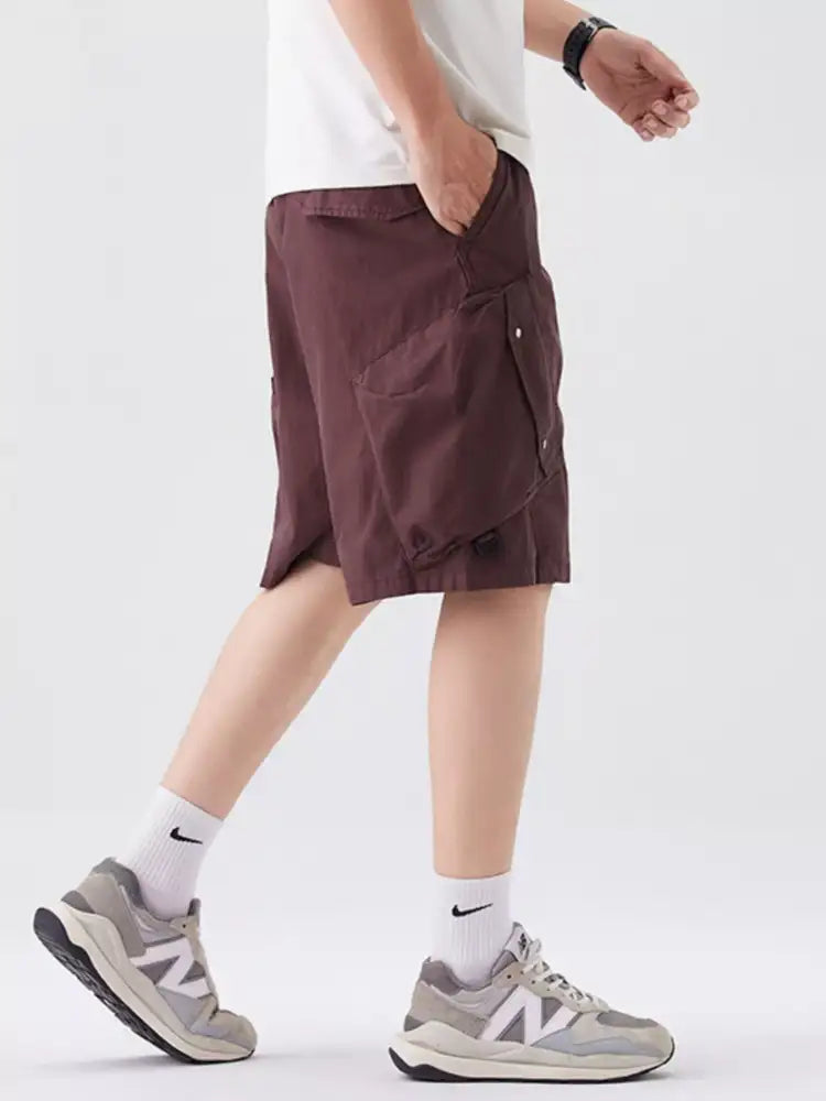 Men’s Full Size Drawstring Cargo Shorts Plus
