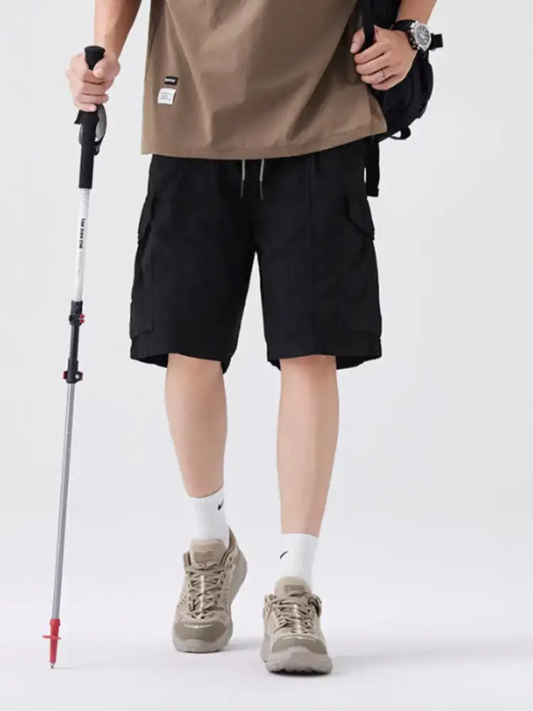 Men’s Full Size Drawstring Cargo Shorts Plus