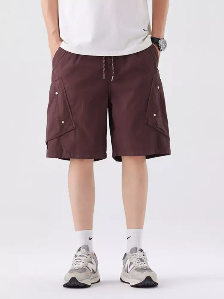 Men’s Full Size Drawstring Cargo Shorts Plus