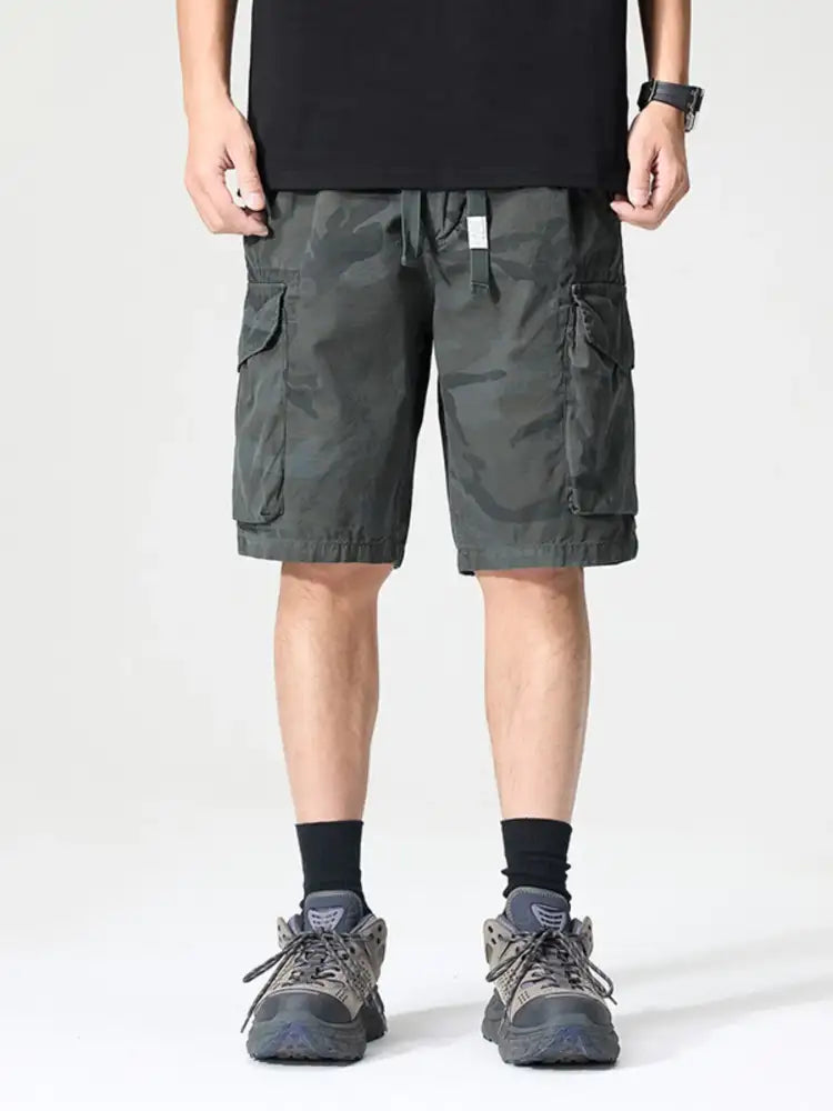Men’s Full Size Drawstring Cargo Shorts Plus