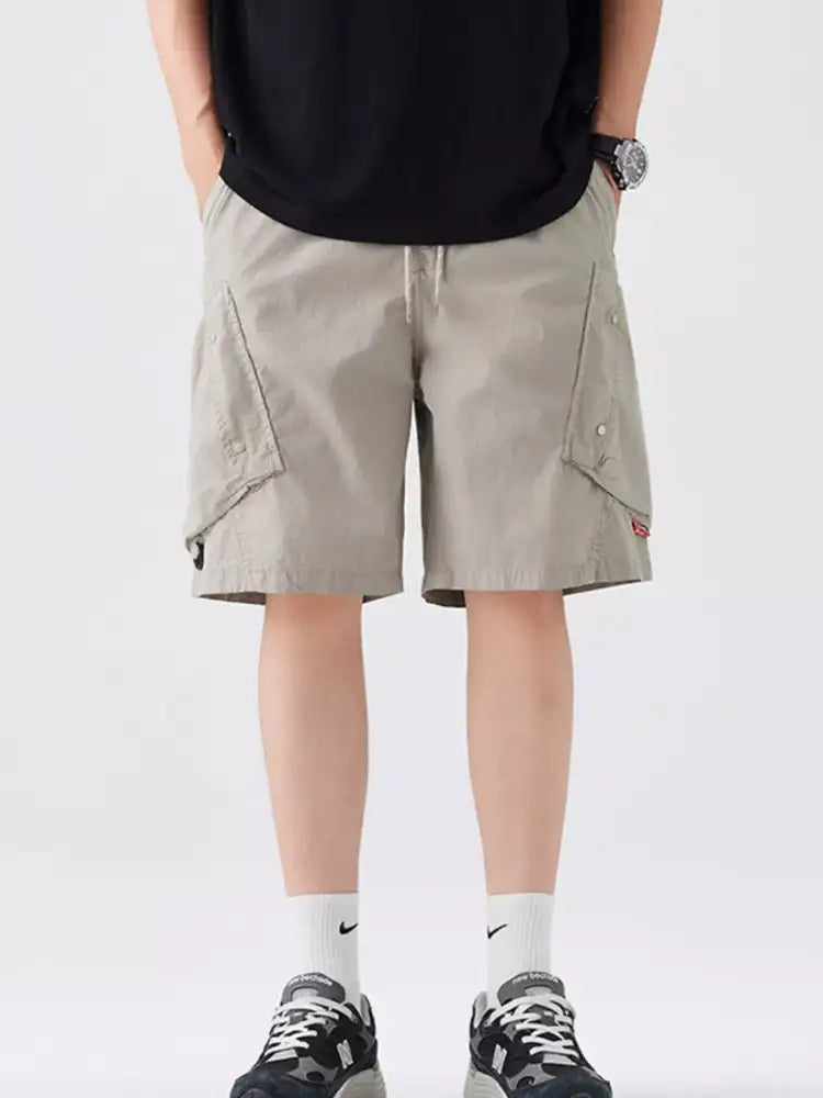 Men’s Full Size Drawstring Cargo Shorts Plus
