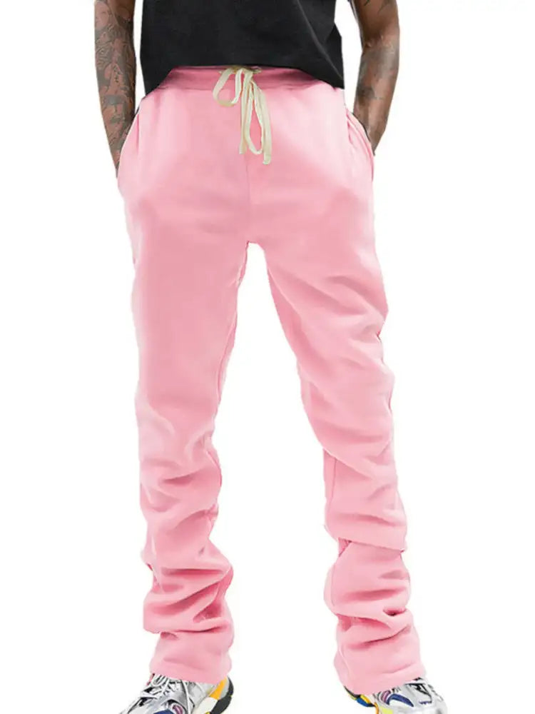 Men’s Full Size Drawstring Casual Pants Plus