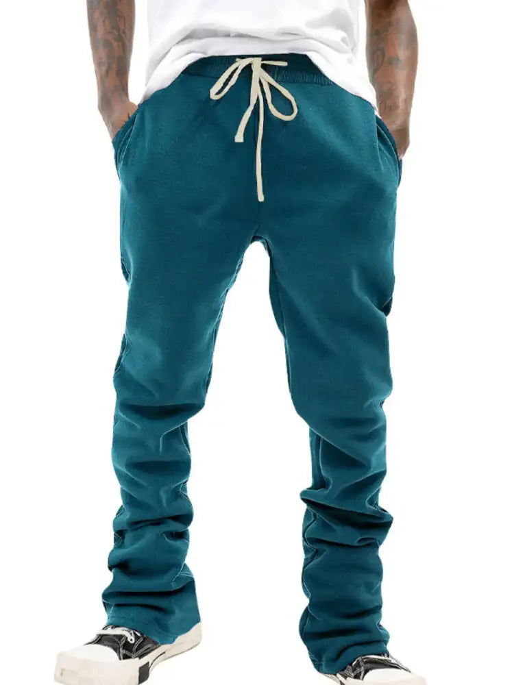 Men’s Full Size Drawstring Casual Pants Plus