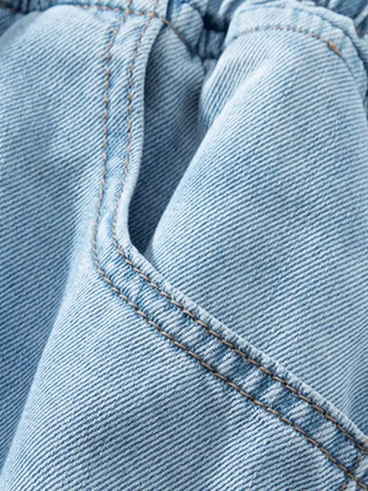 Men’s Full Size Drawstring Denim Shorts Plus