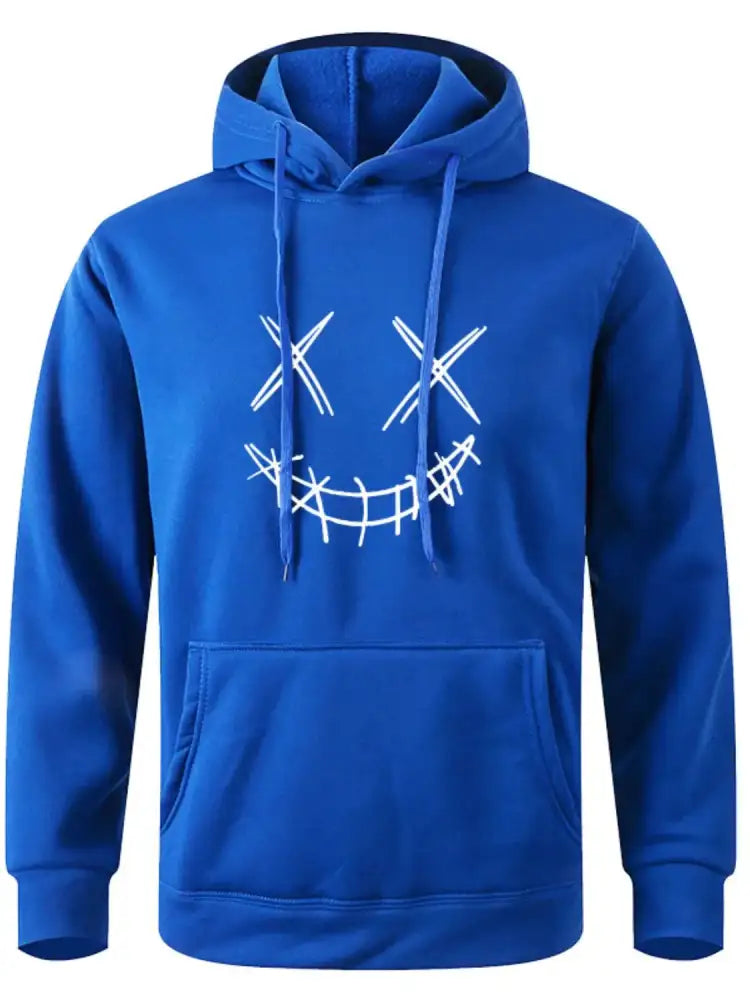 Men’s Full Size Drawstring Graphic Long Sleeve Hoodie Plus