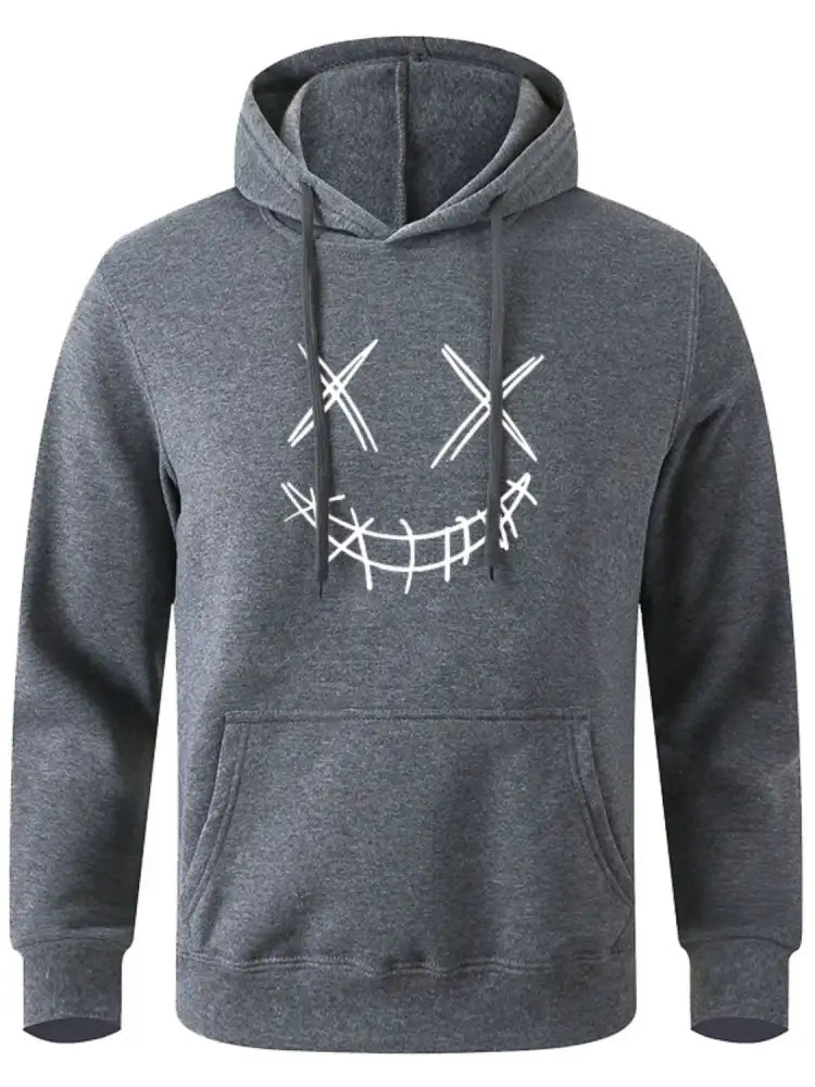 Men’s Full Size Drawstring Graphic Long Sleeve Hoodie Plus