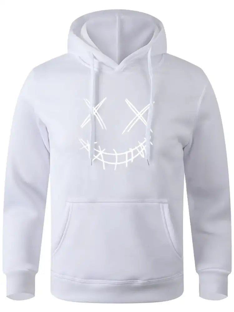 Men’s Full Size Drawstring Graphic Long Sleeve Hoodie Plus