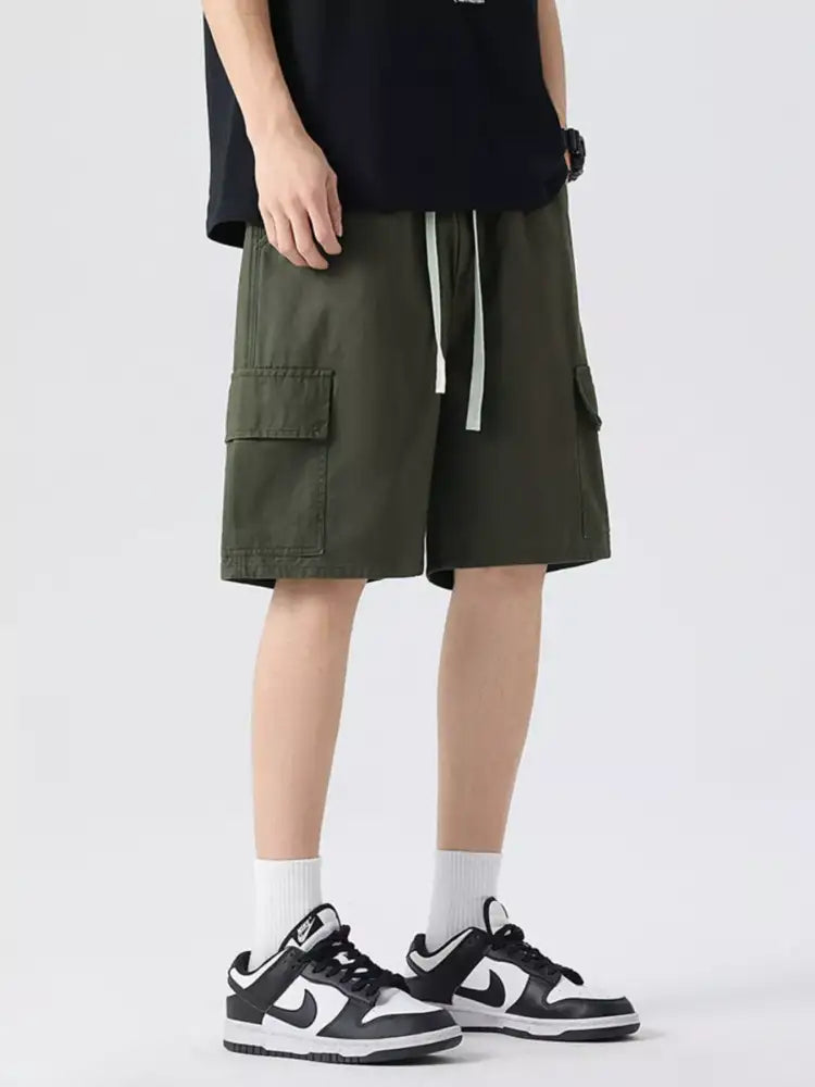 Men’s Full Size Drawstring Loose Fit Shorts Plus