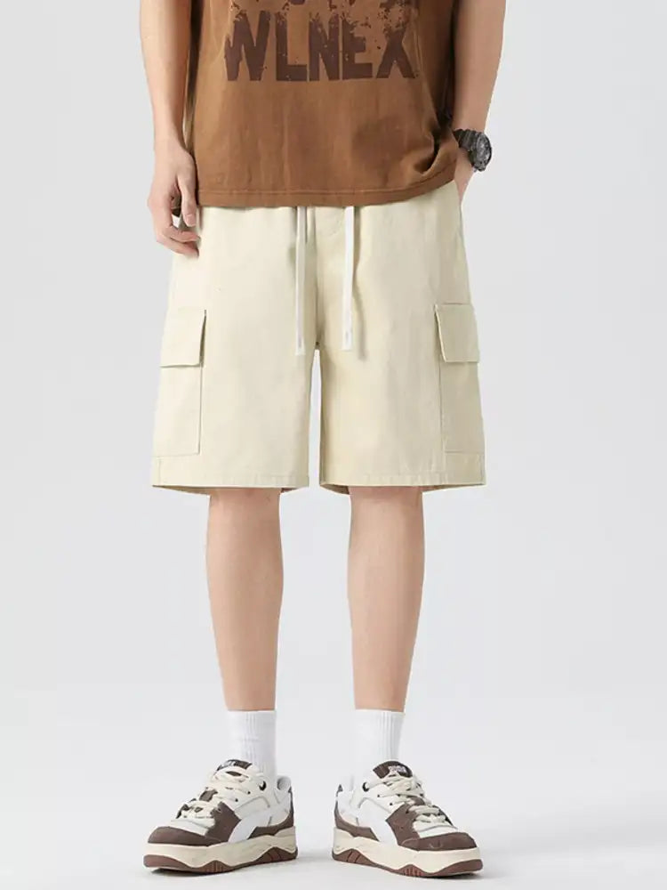 Men’s Full Size Drawstring Loose Fit Shorts Plus