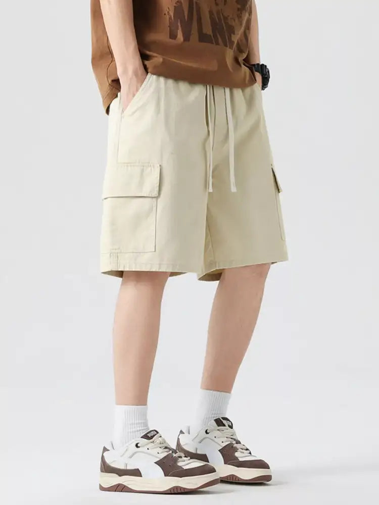 Men’s Full Size Drawstring Loose Fit Shorts Plus