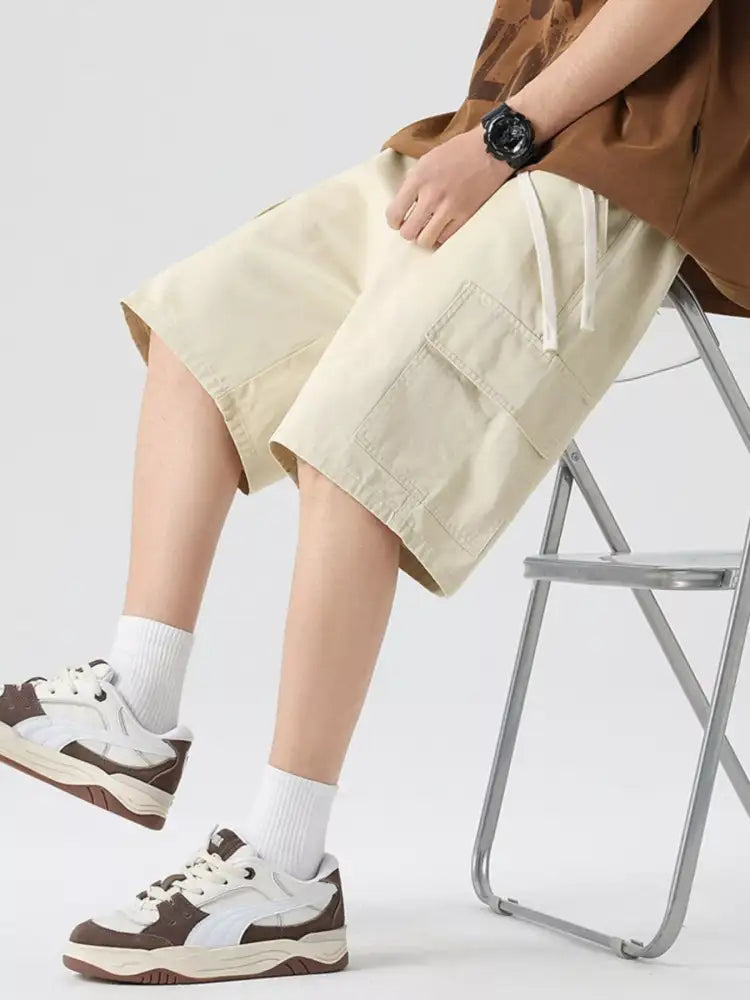 Men’s Full Size Drawstring Loose Fit Shorts Plus